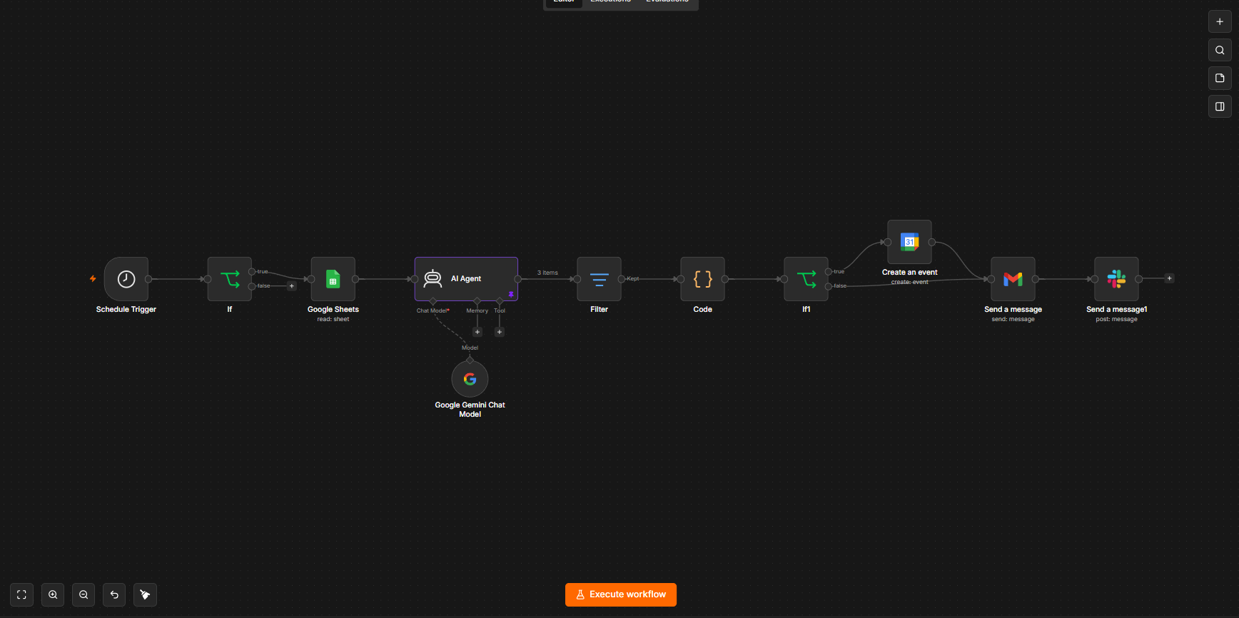 Google Workspace Daily Ops Automator — n8n workflow screenshot